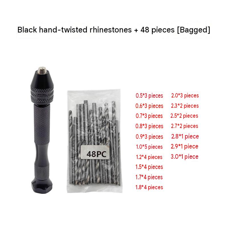 Black hand-twisted drill   48pc bagged drill bits [set]