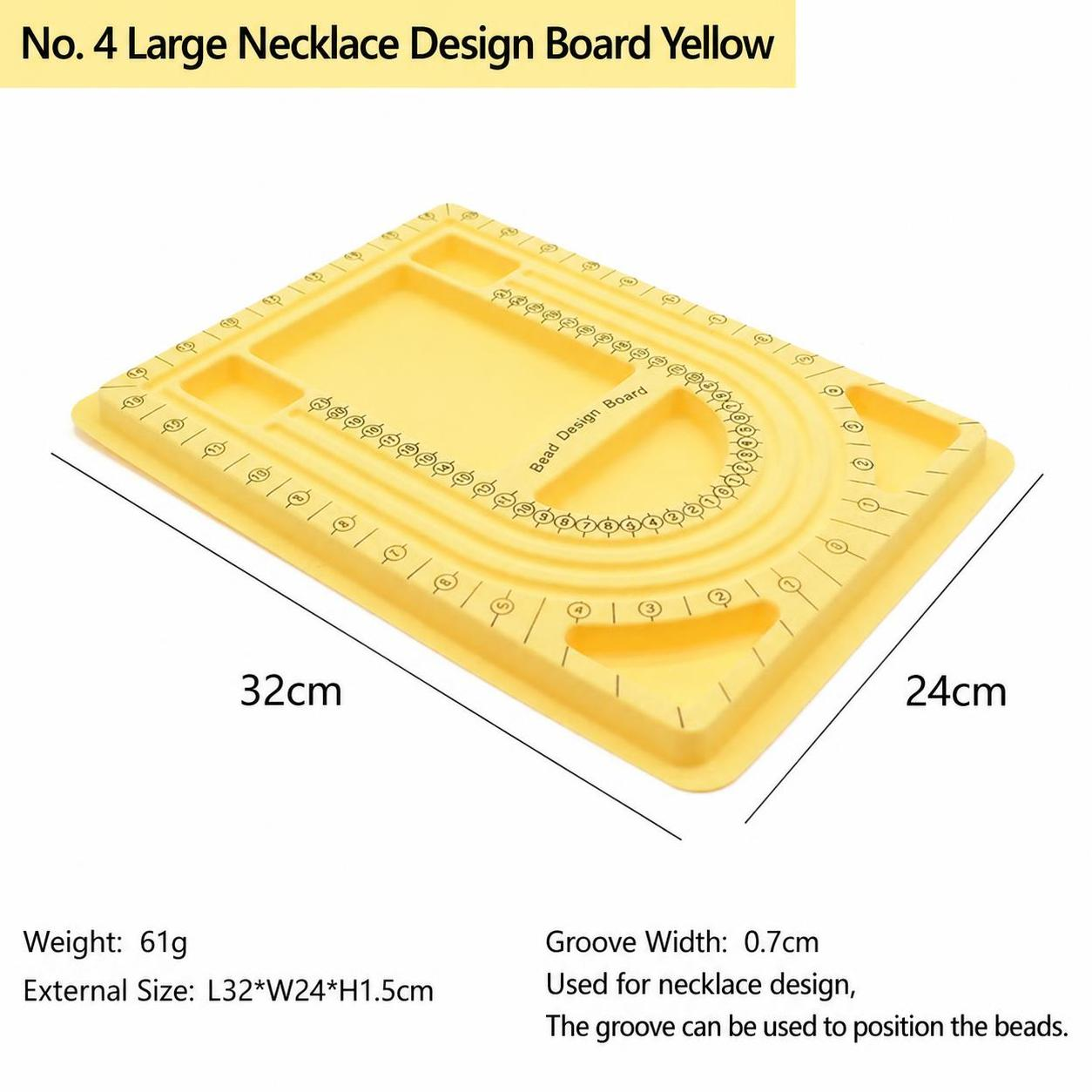 Large necklace design plate [yellow]
