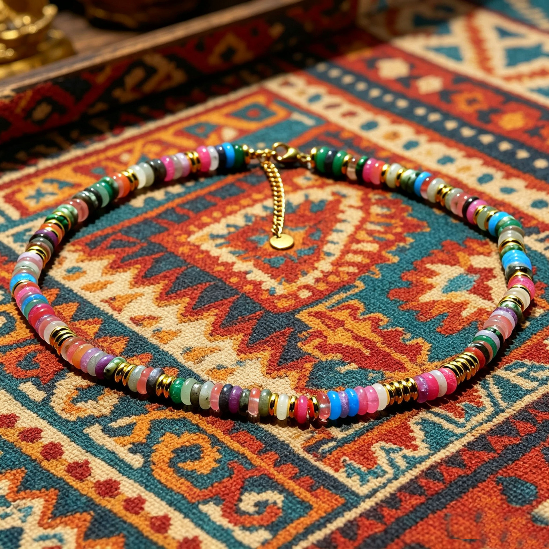 Colored semi-precious stones