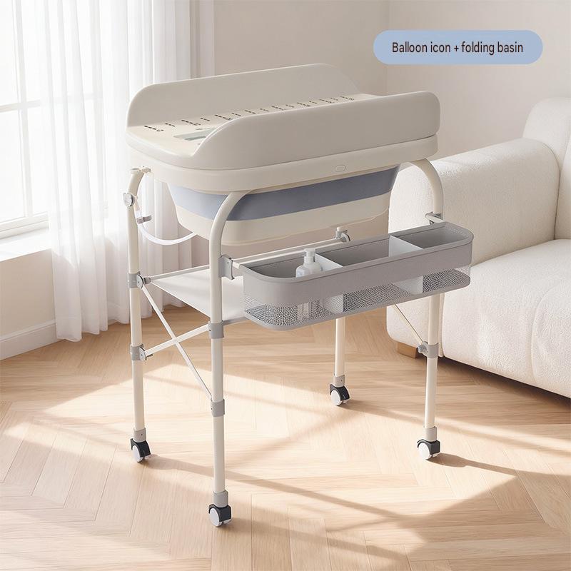 Balloon elephant style foldable basin washing and grooming table