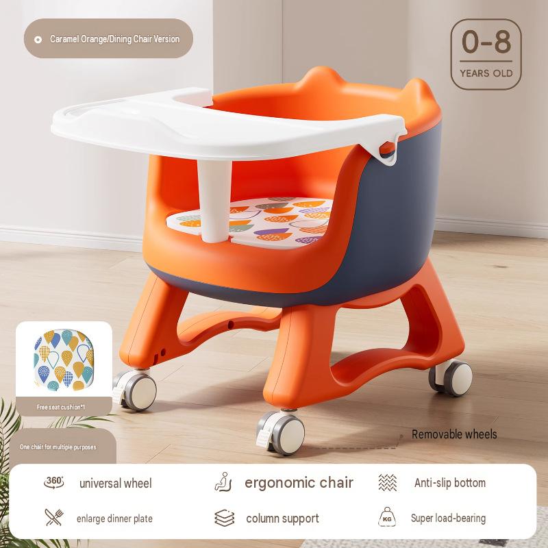 Caramel orange with casters