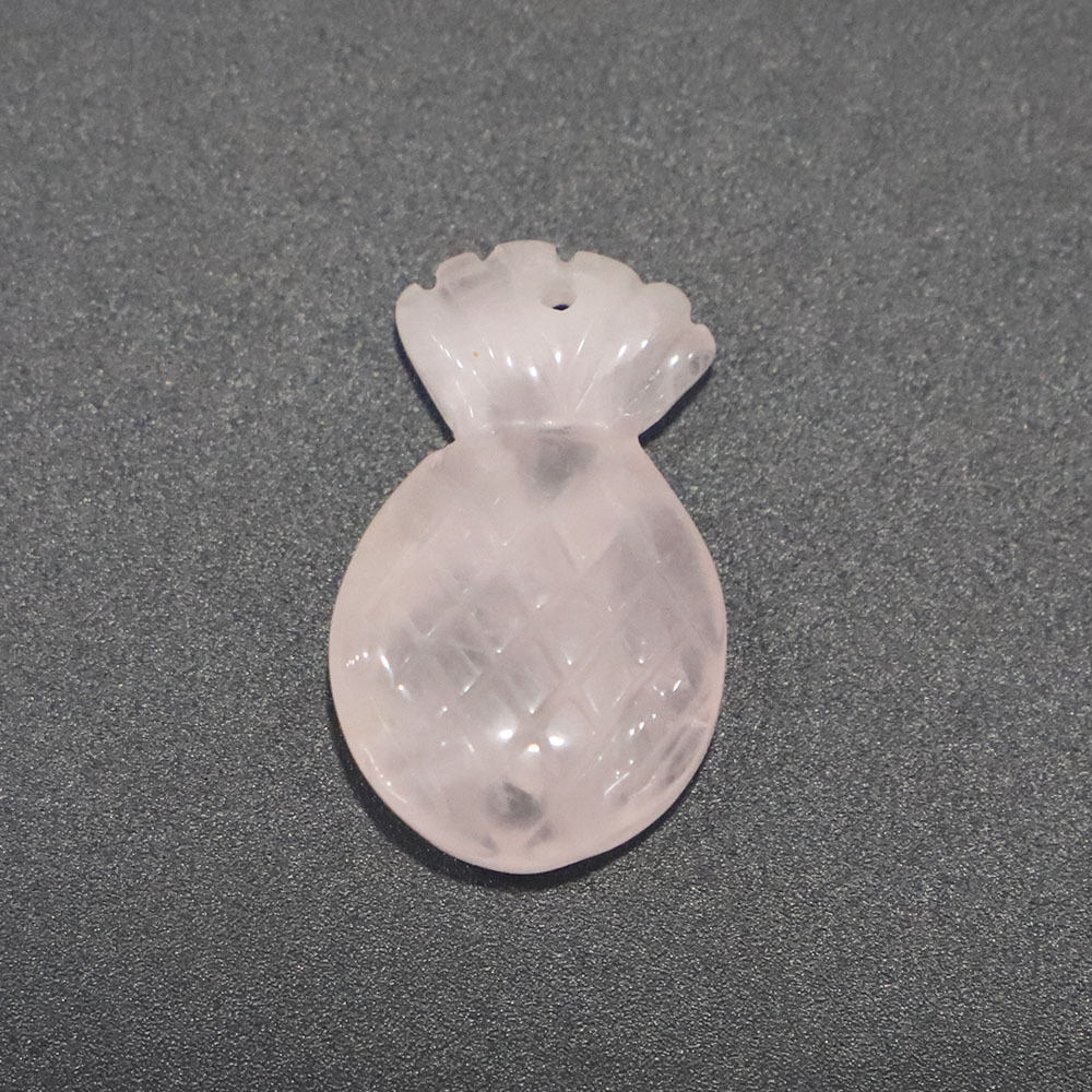 One pink quartz rose quartz 32x20x8mm