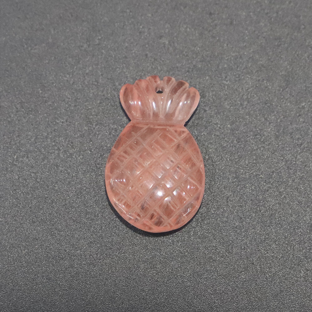 One watermelon red cherry quartz 32x20x8mm