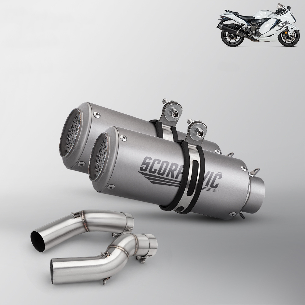 Gsx1300r middle section   89 titanium alloy titanium color barrel (with net)