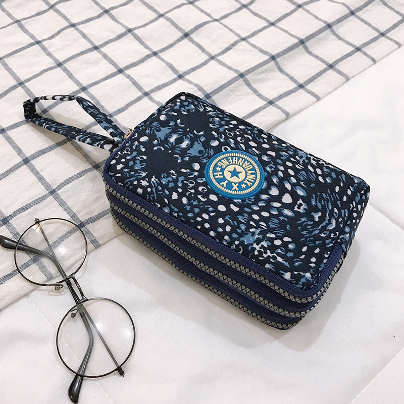 Blue and white print