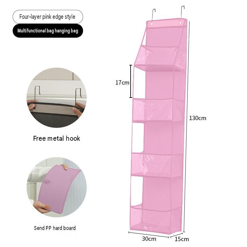 Pink pvc hanging bag [4 compartments]