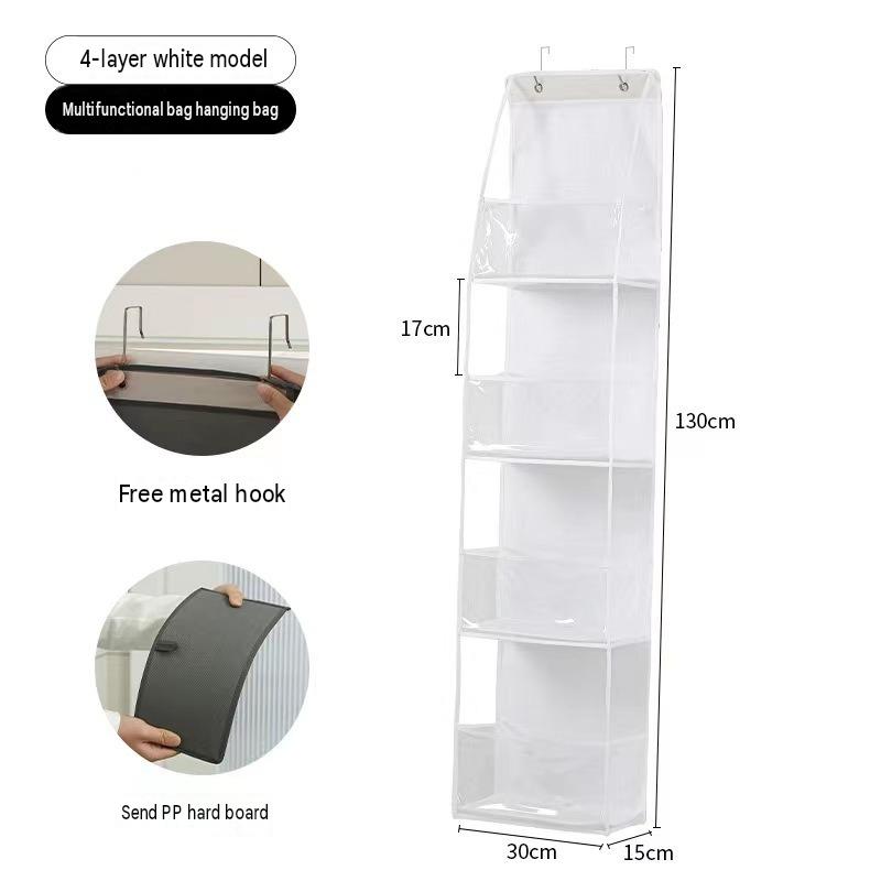 White pvc hanging bag [4 compartments]