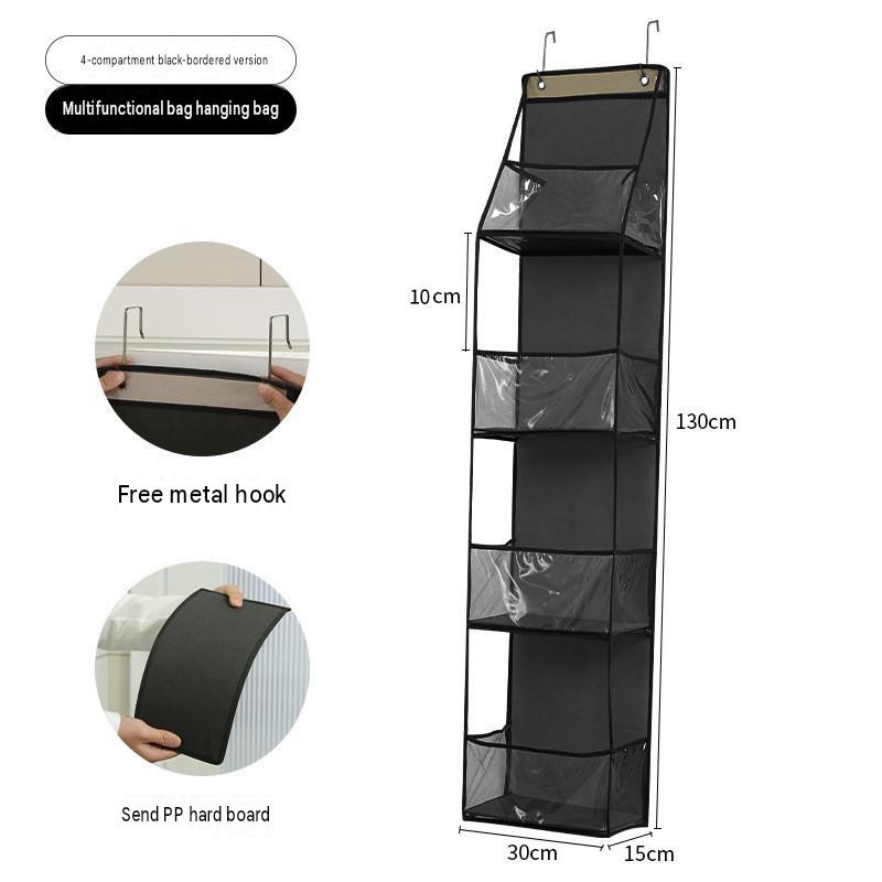 Black pvc hanging bag [4 compartments]