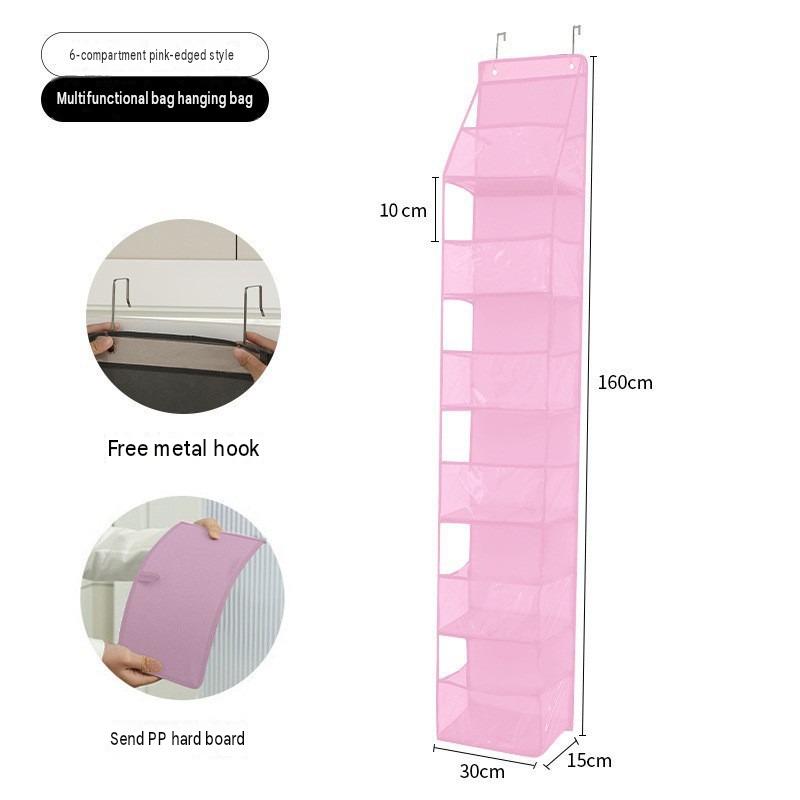 Pink pvc hanging bag [6 compartments]