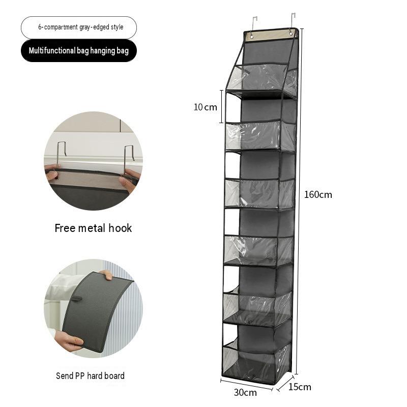 Gray pvc hanging bag [6 compartments]