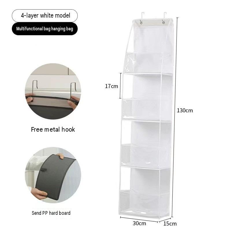 White mesh hanging bag [4 compartments]