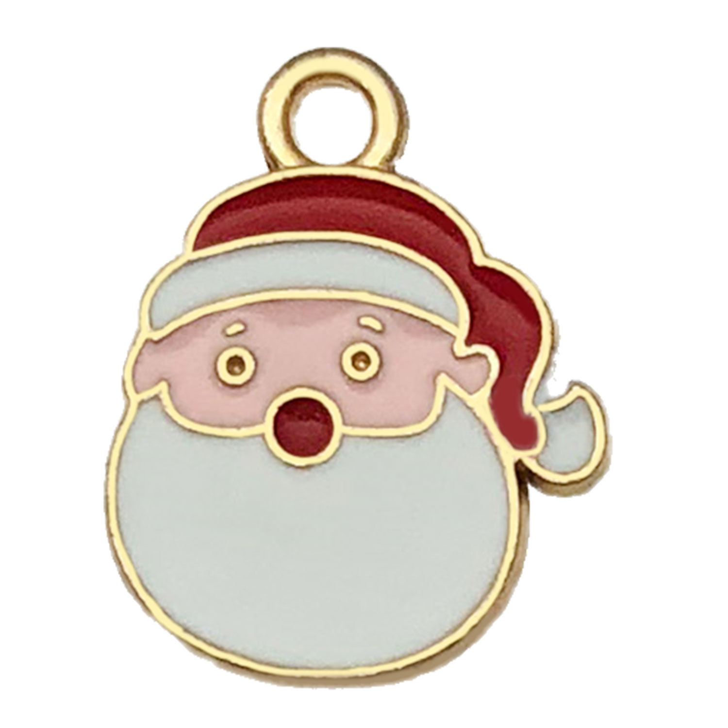 1 christmas santa claus 19x15mm-1.1g-21047 pendant
