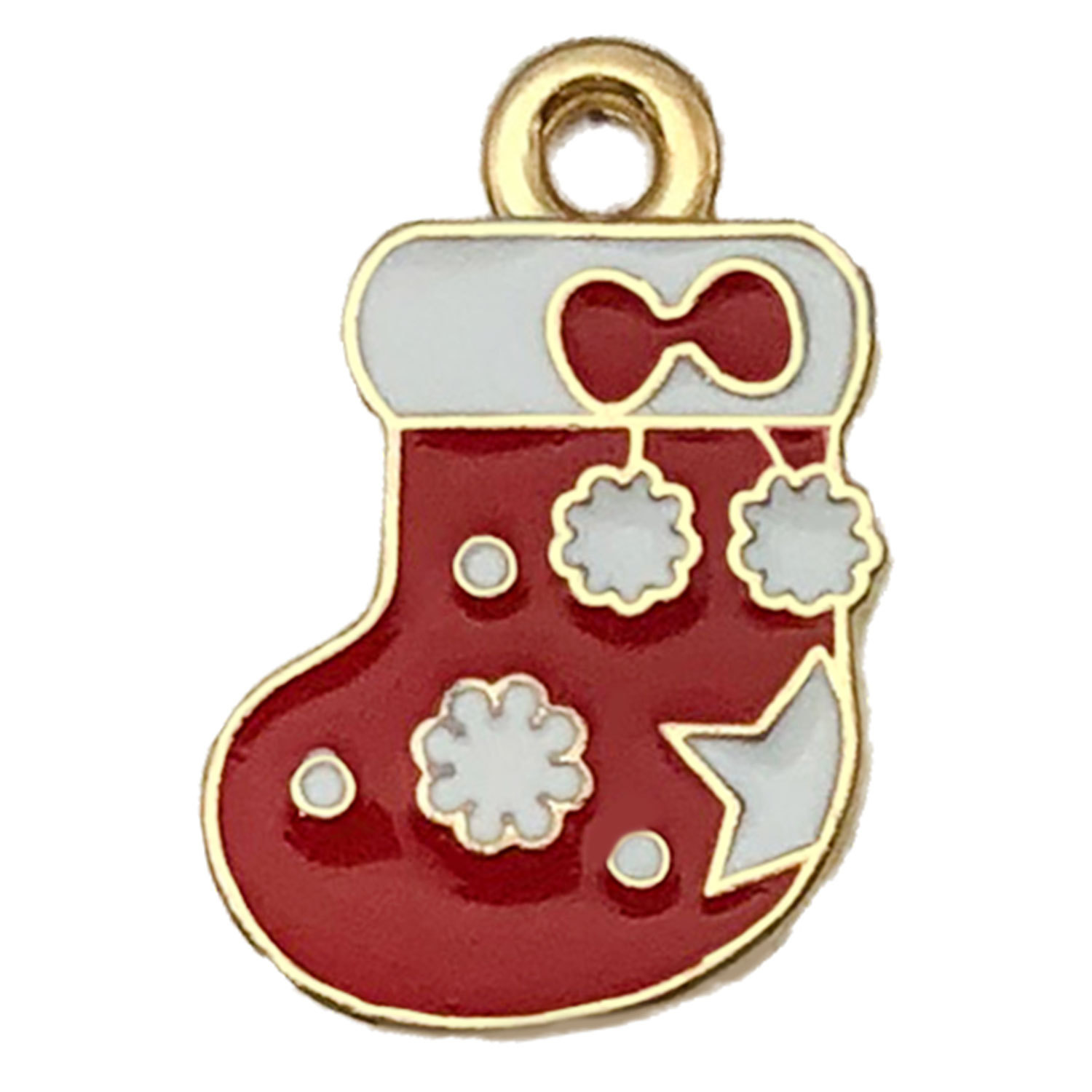 1 christmas stocking 19x13mm-1g-21048 pendant