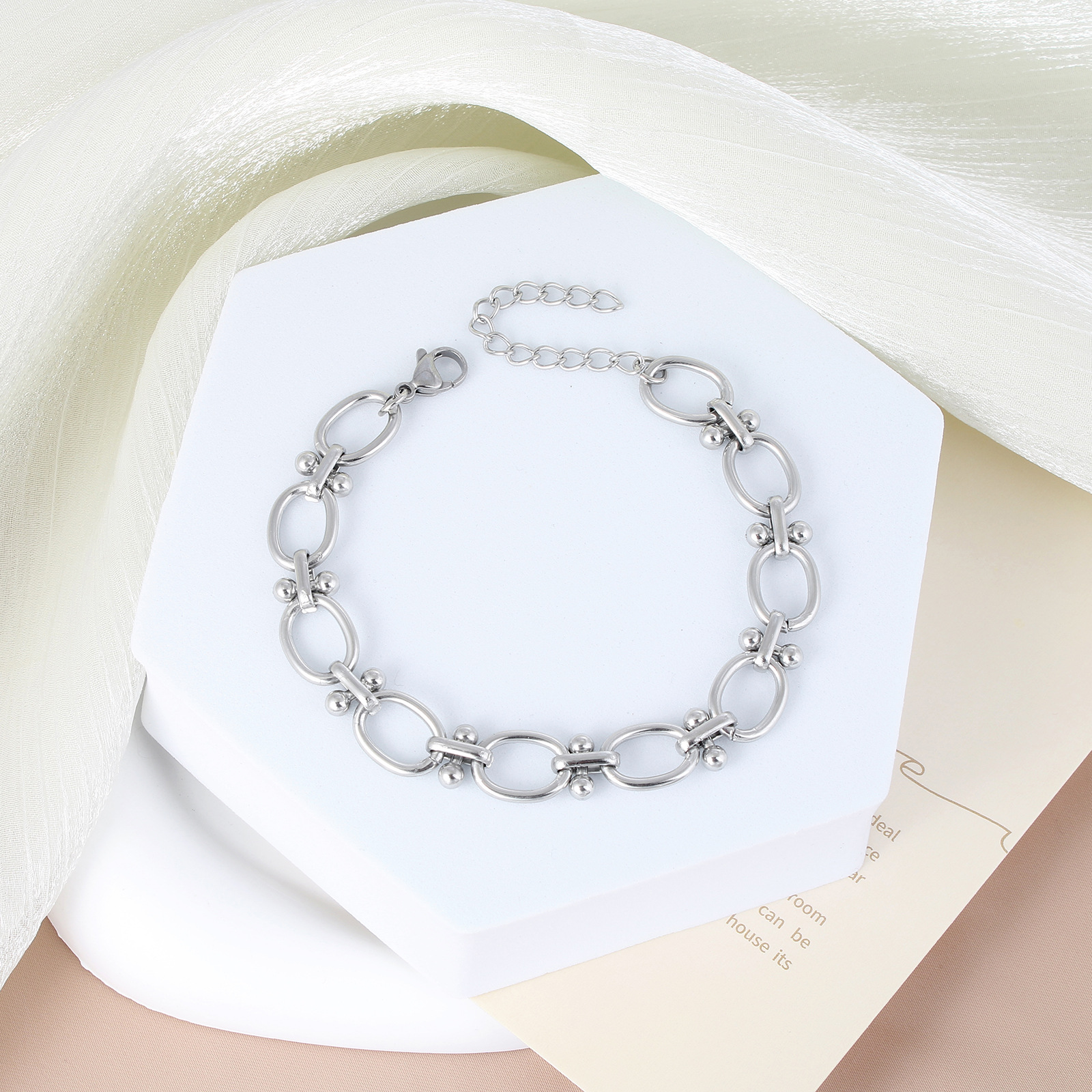 Stainless steel handmade chain bracelet Type C