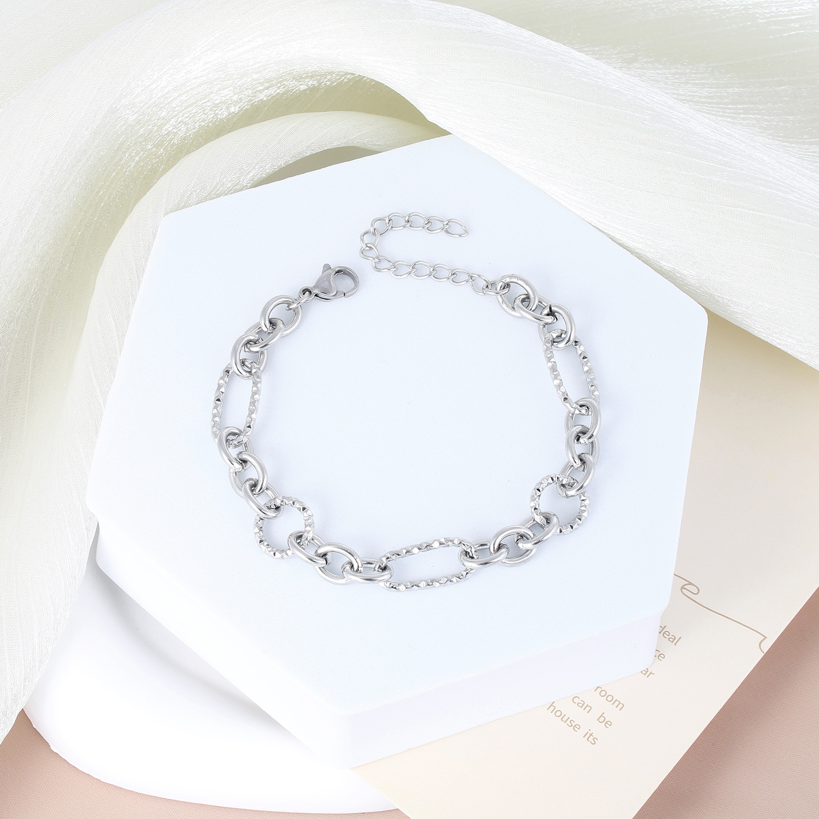 Stainless steel handmade chain bracelet D