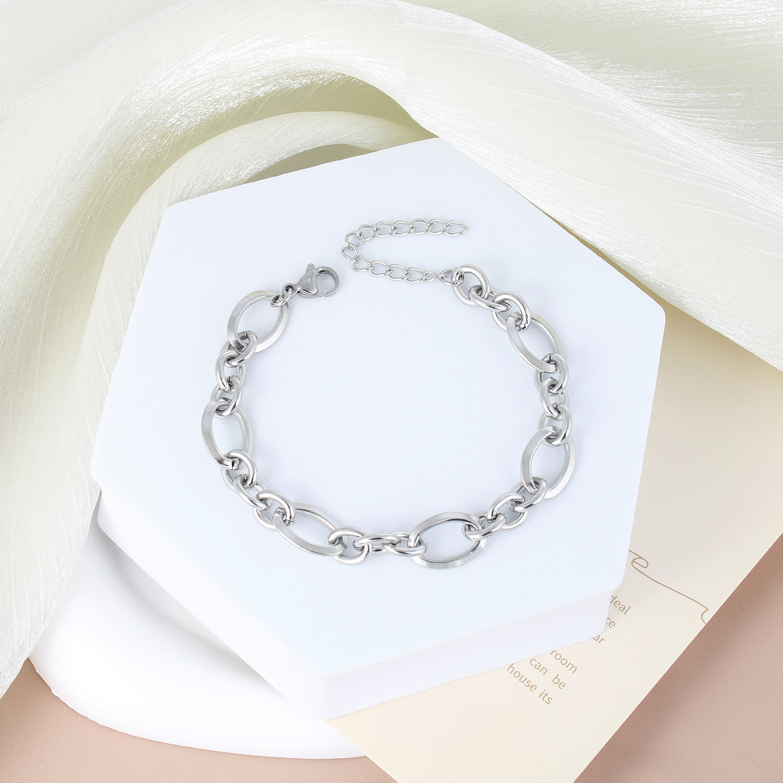 Stainless steel handmade chain bracelet E