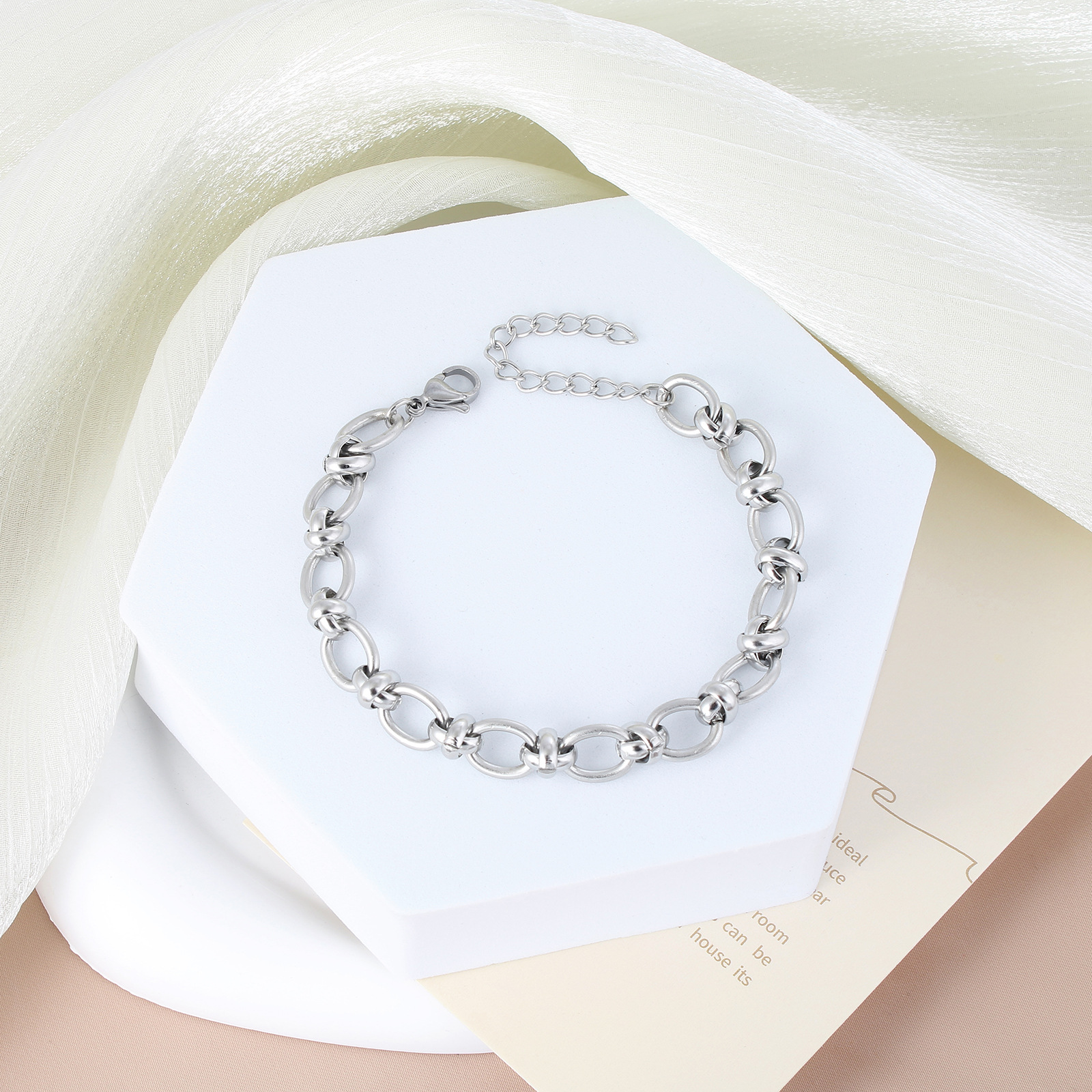 Stainless steel handmade chain bracelet F