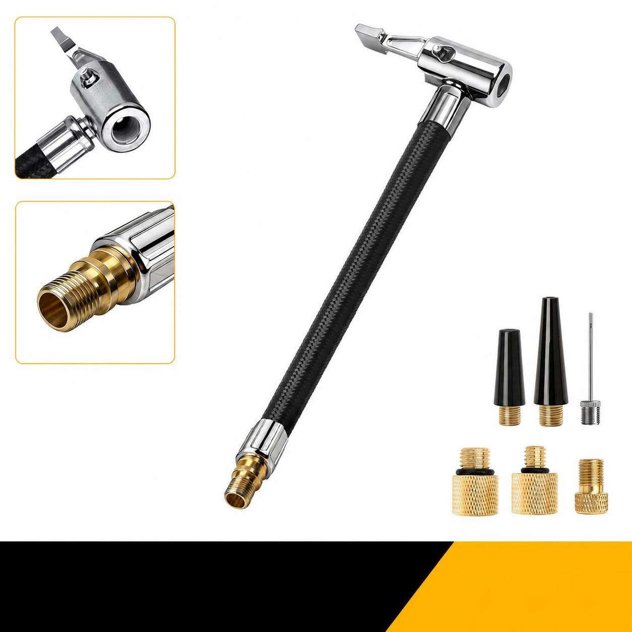External thread inflatable tube 10cm long (with six types of adapters)