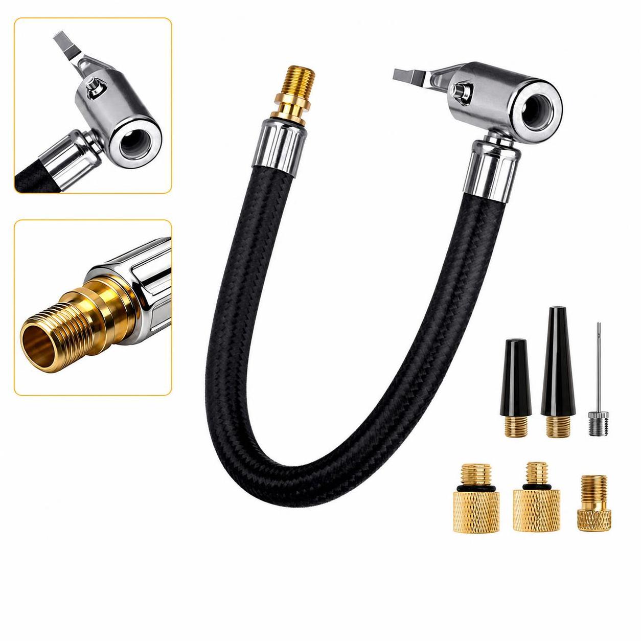 External thread inflatable tube 30cm long (with six types of adapters)