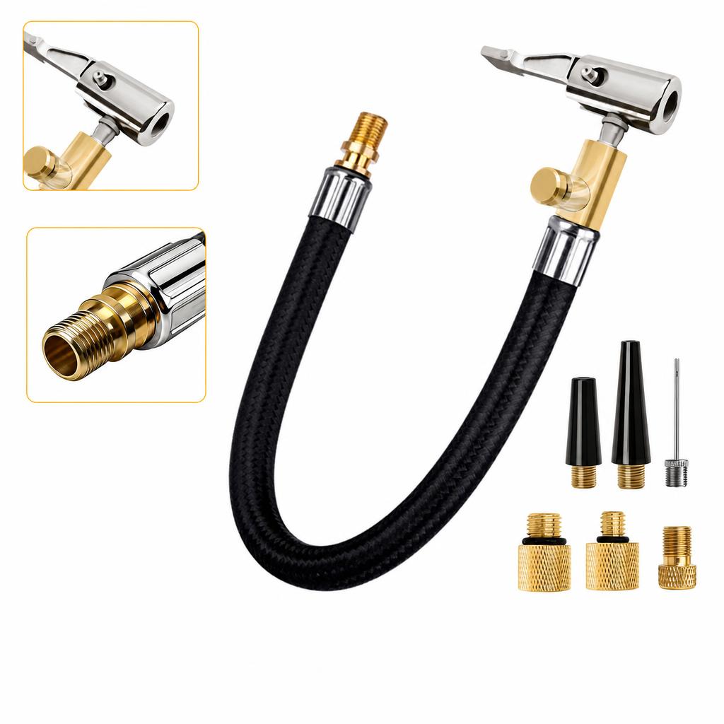 The external thread inflatable tube is 40cm long and can be deflated (equipped with six types of adapters)