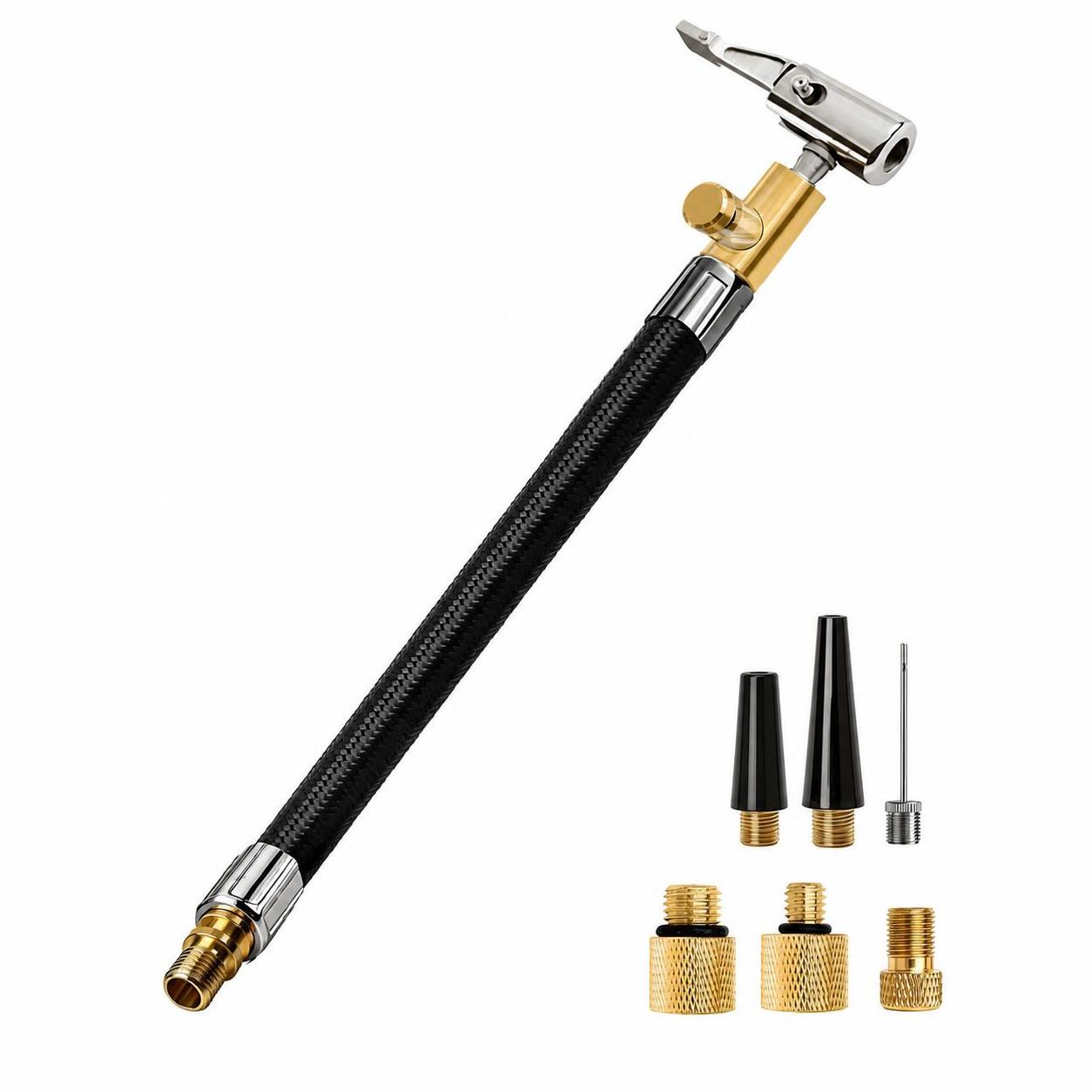 The external thread inflatable tube is 10cm long and can be deflated (equipped with six types of adapters)