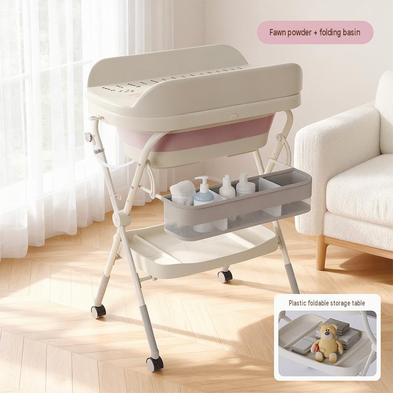 Pink 3-in-1 changing table - deer design   thermometer