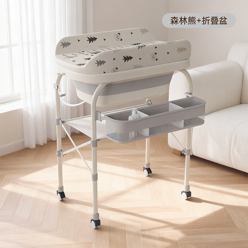 Forest style folding basin washing and care table