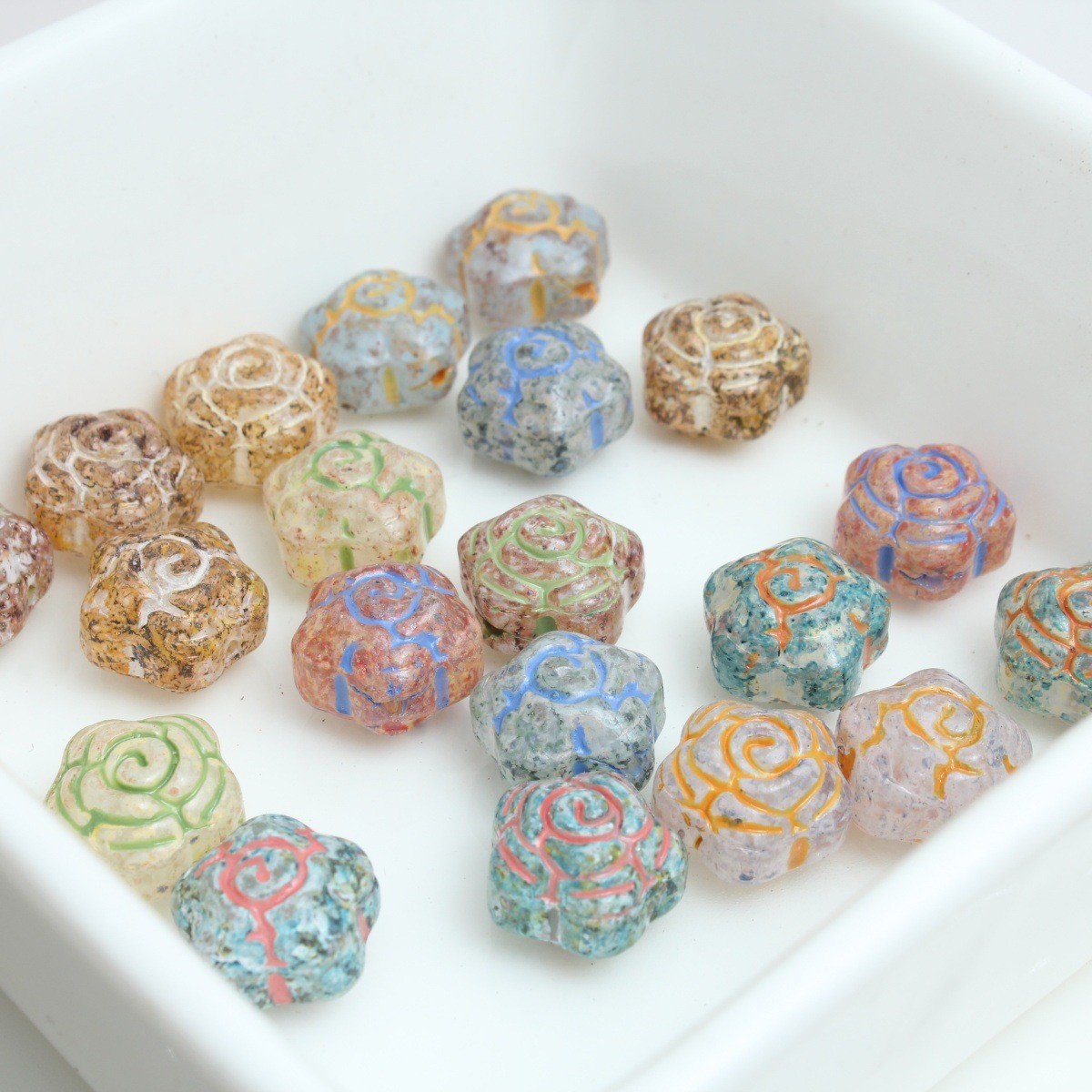 random mixed colors 12X9mm