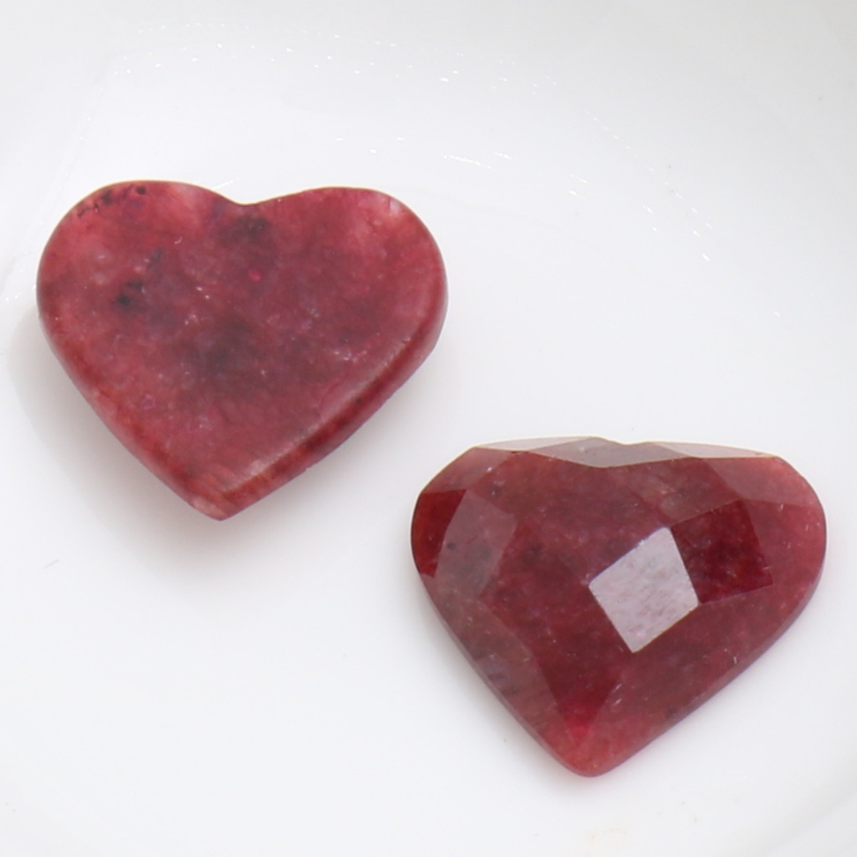 Rose synthetic stone 12x12x4mm