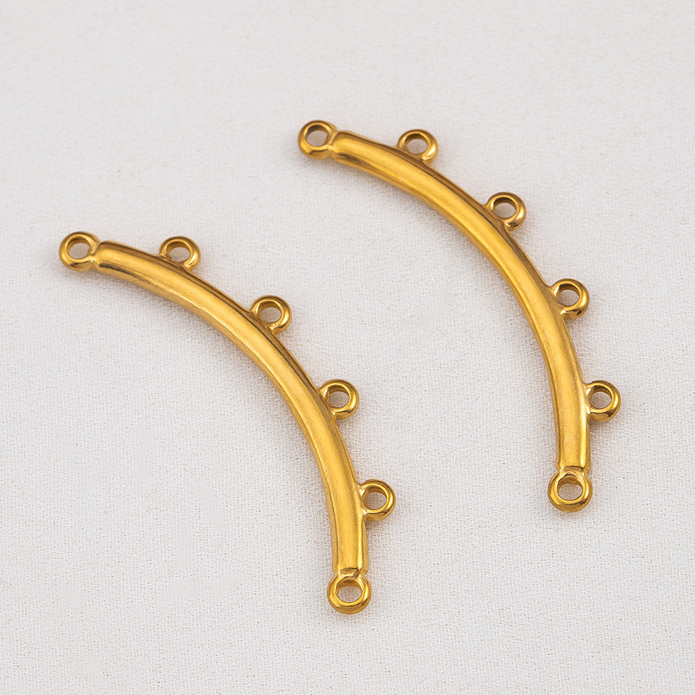 18k gold 4 holes-11x36mm 5pcs