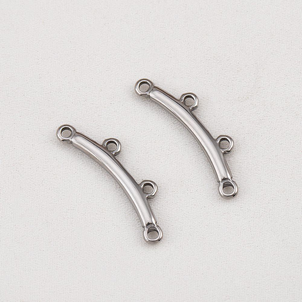 Steel color 2 holes-7x23mm 5pcs