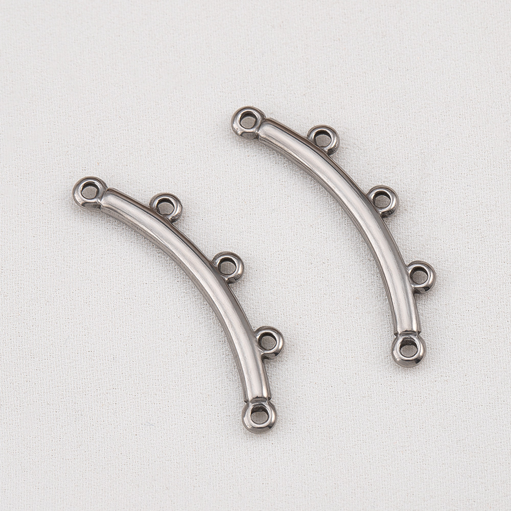 Steel color 3 holes-9x29mm 5pcs