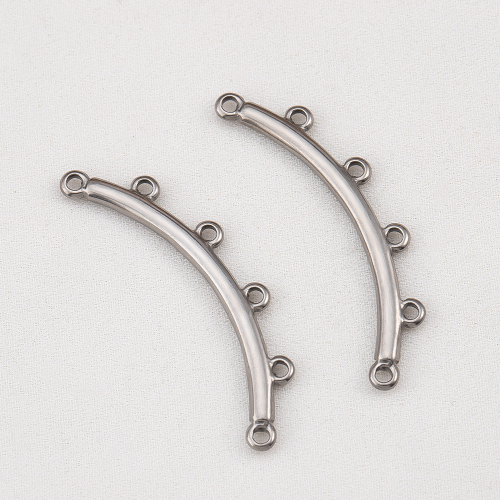 Steel color 4 holes-11x36mm 5pcs