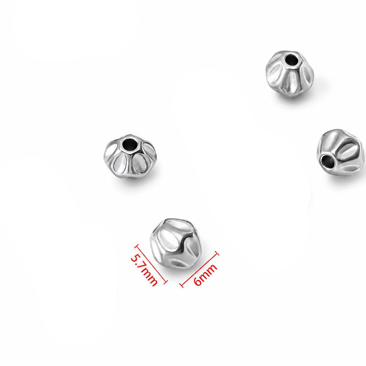 Steel color-6x5.7mm 20pcs