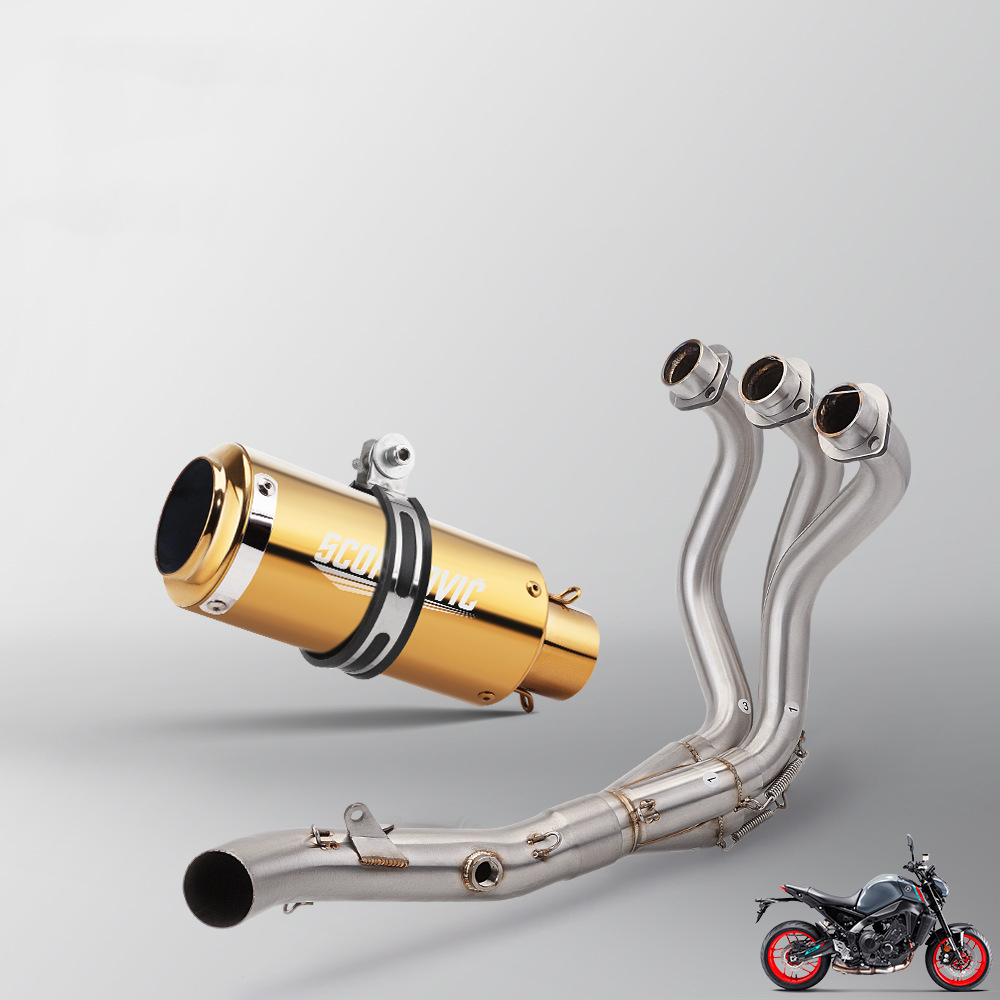 Mt-09 stainless steel fully split front section (14-20)   sc round mouth gold