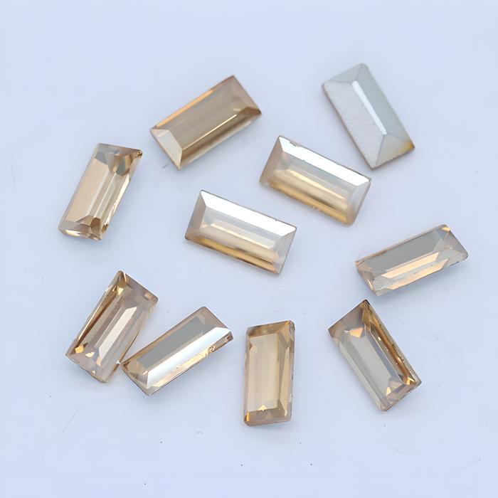 Champagne (natural color) trapezoid diamond 2*4mm
