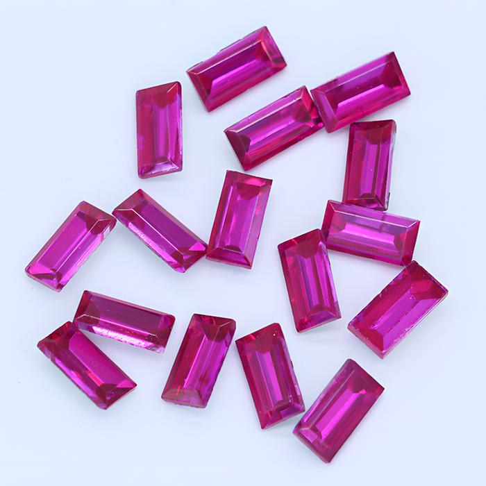 Rose red (natural color) trapezoid diamond 2*4mm