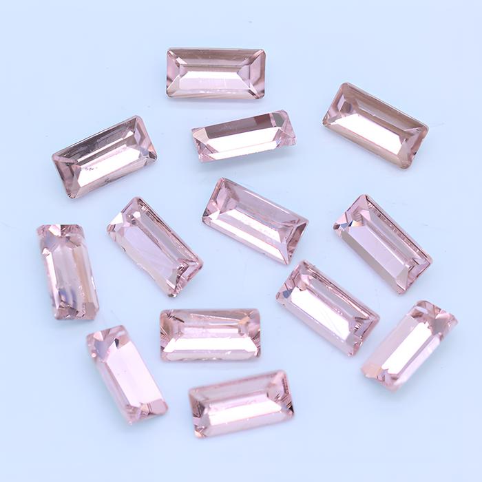 Pink (natural color) trapezoid diamond 2*4mm