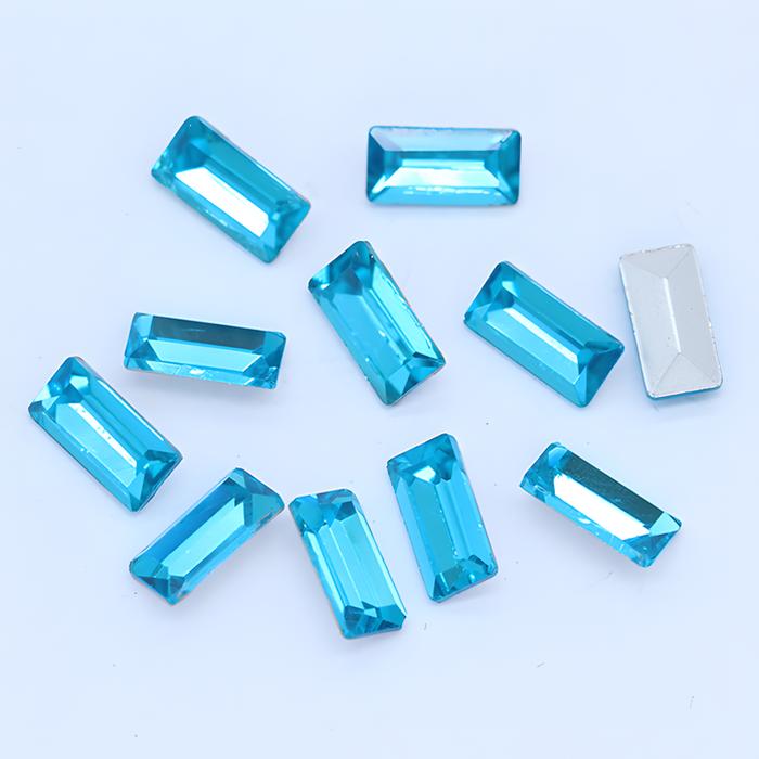 Lake blue (natural color) trapezoid diamond 2*4mm