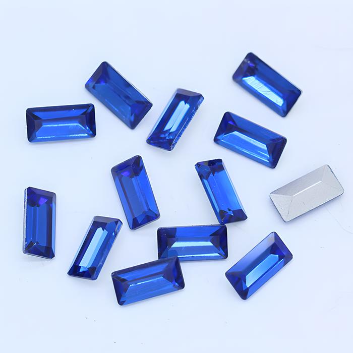 Medium blue (natural color) trapezoid diamond 2*4m