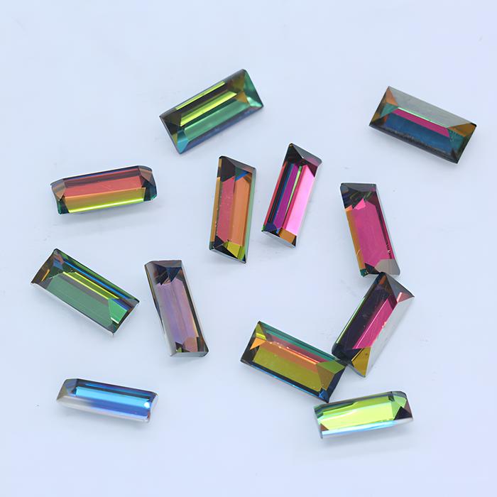 Colorful (natural color) trapezoid diamond 2*4mm