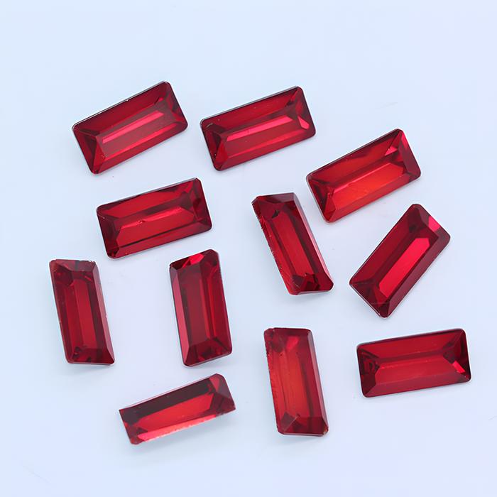 Big red (natural color) trapezoid diamond 2*4mm