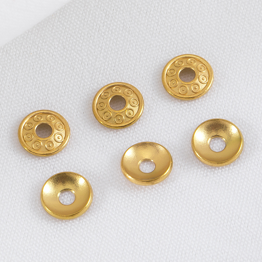 Golden circle pattern-6mm 20pcs