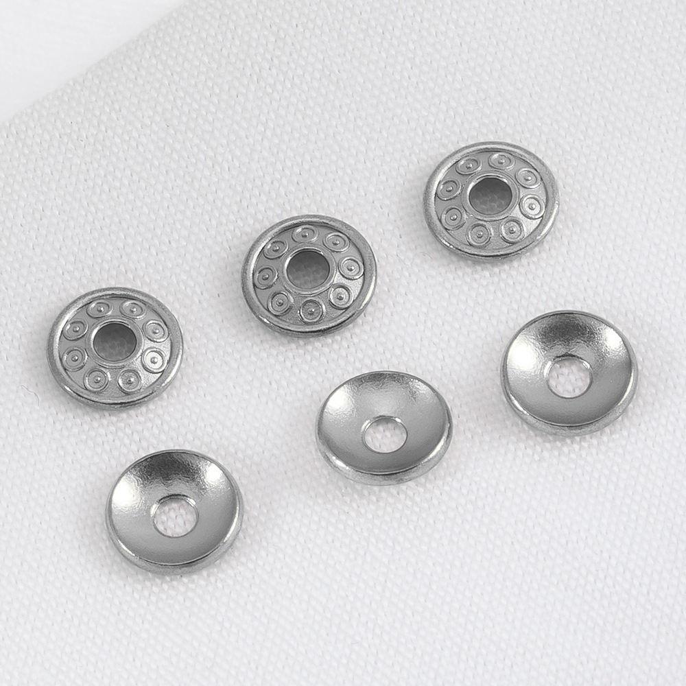 Steel color circle pattern-6mm 20pcs