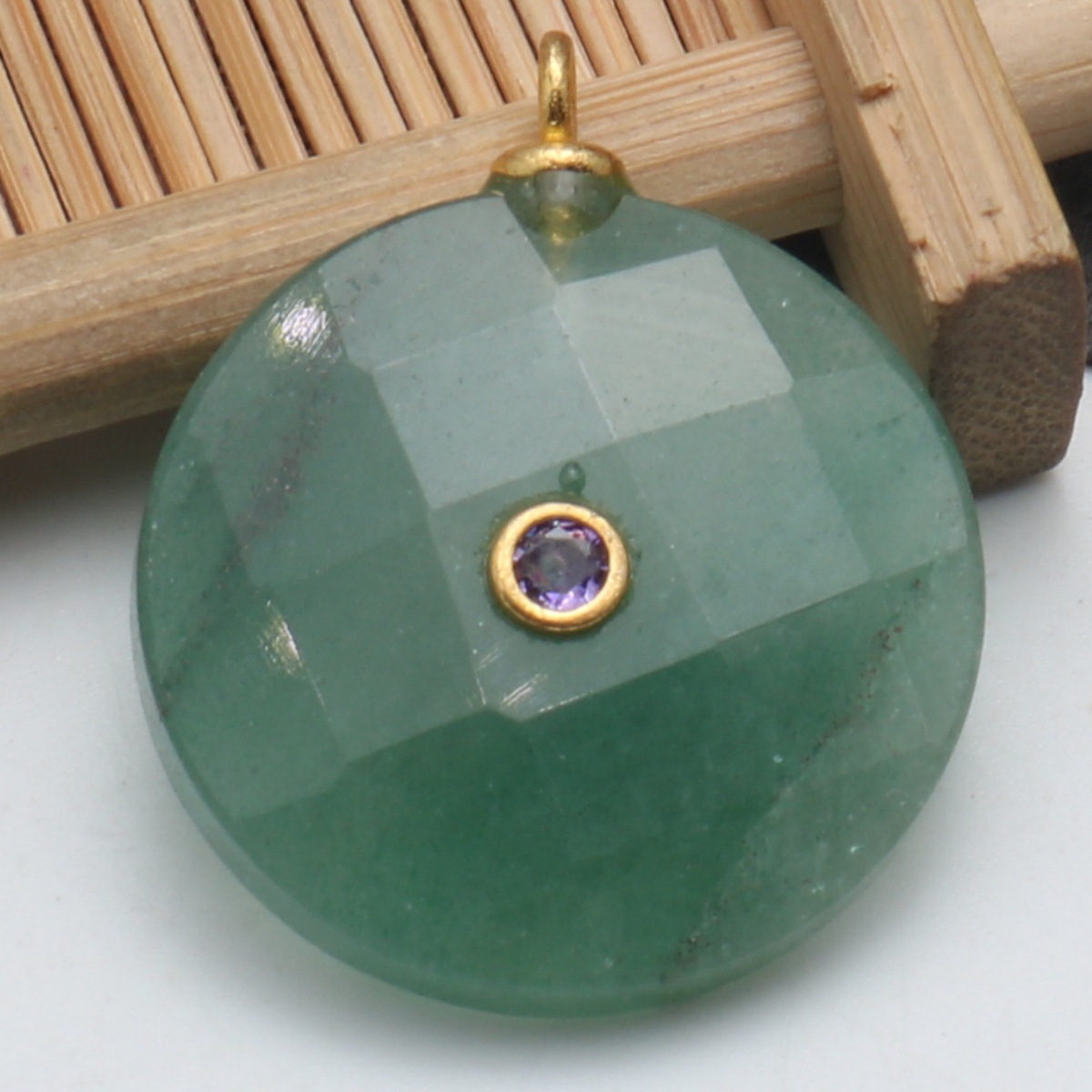 green Strawberry Quartz 25.4x7.8mm