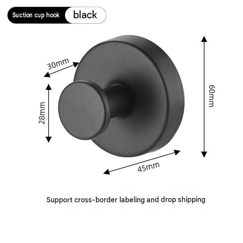 Black suction cup hook