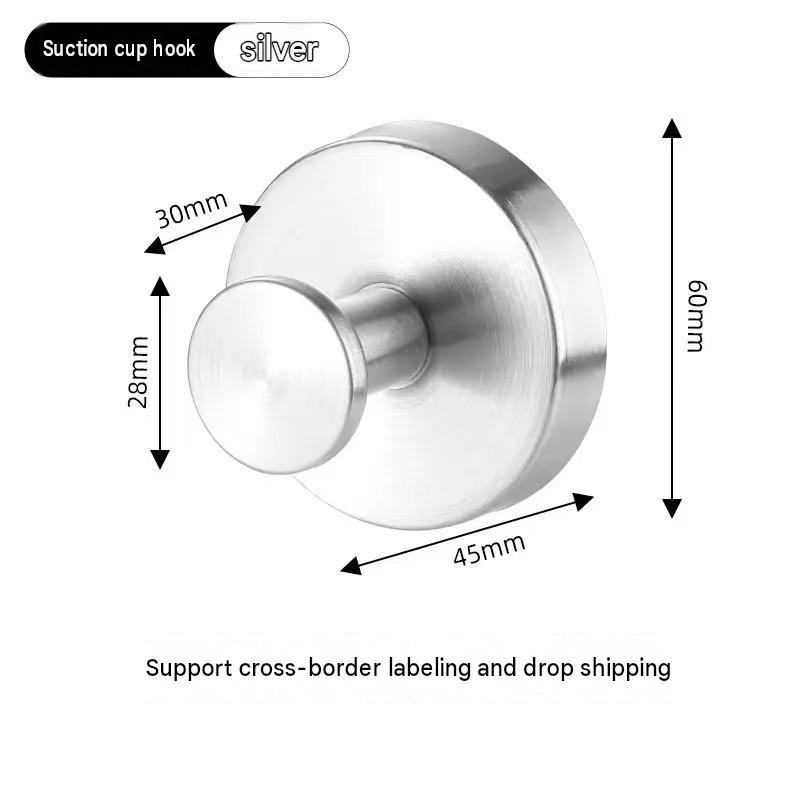 Silver suction cup hook