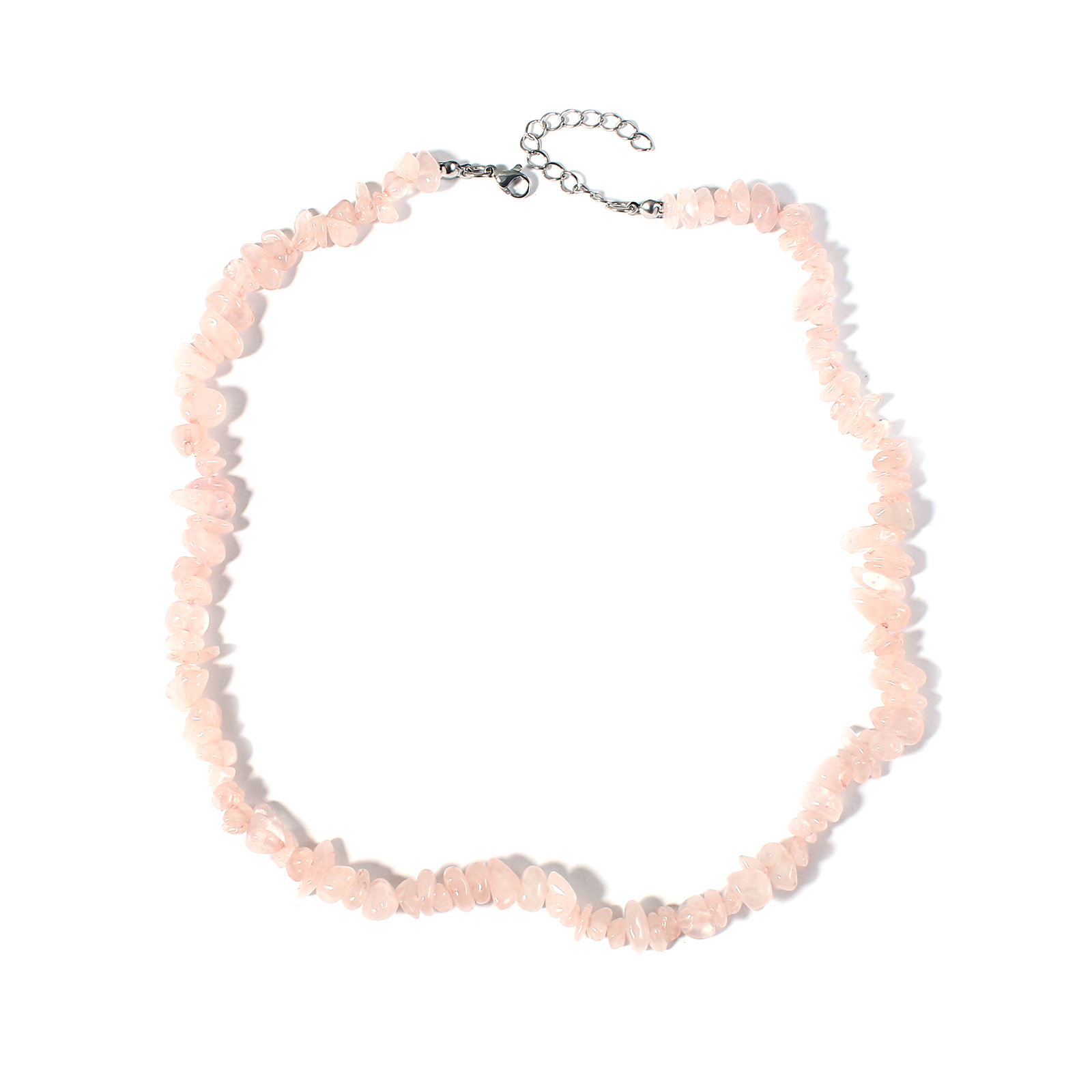 Pink Crystal Gravel Necklace