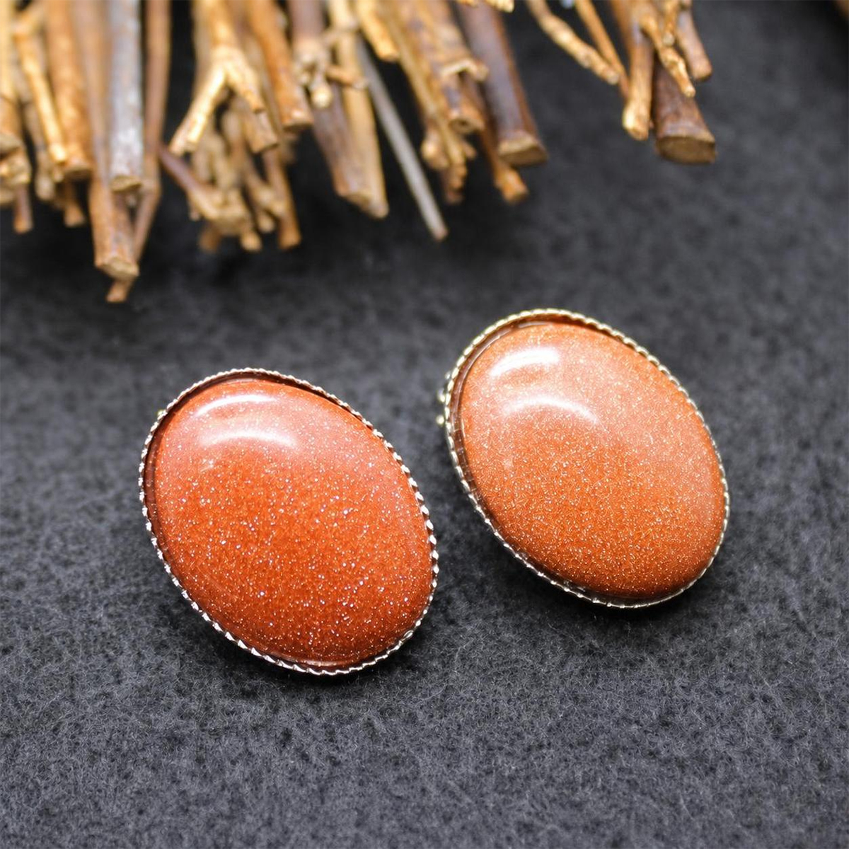 Gold sand stone 16x20mm