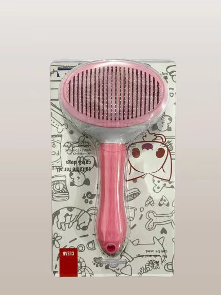 Pink-pp fine needle comb [plastic cardboard package]
